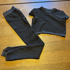 SKIMS Black Leggings and Top Set